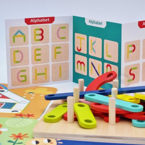 TOOKY TOY Drewniana Układanka Klocki Kołki Wzory Zwierząt do Odtworzenia Tooky Toy TOOKY TOY Drewniana Układanka Klocki Kołki Wzory Zwierząt do Odtworzenia Tooky Toy