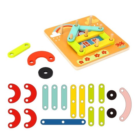 TOOKY TOY Drewniana Układanka Klocki Kołki Wzory Zwierząt do Odtworzenia Tooky Toy TOOKY TOY Drewniana Układanka Klocki Kołki Wzory Zwierząt do Odtworzenia Tooky Toy