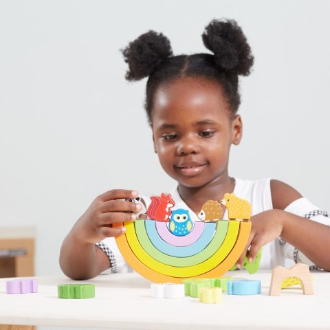 VIGA Drewniana Tęcza Układanka Klocki Kreatywne Montessori Viga Toys