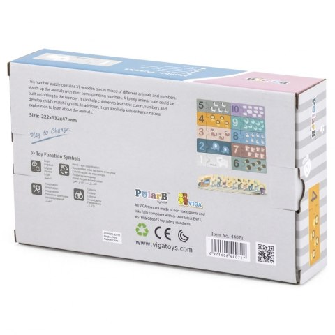 VIGA PolarB Drewniane Puzzle Numeryczne Viga Toys VIGA PolarB Drewniane Puzzle Numeryczne Viga Toys