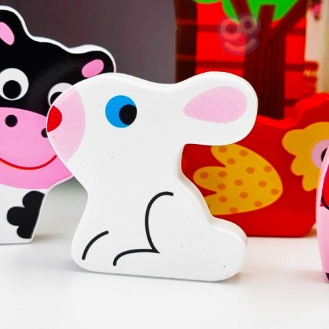 WOOPIE GREEN Układanka Kostki Farma w Pudełkach + Figurki 10 el. Woopie