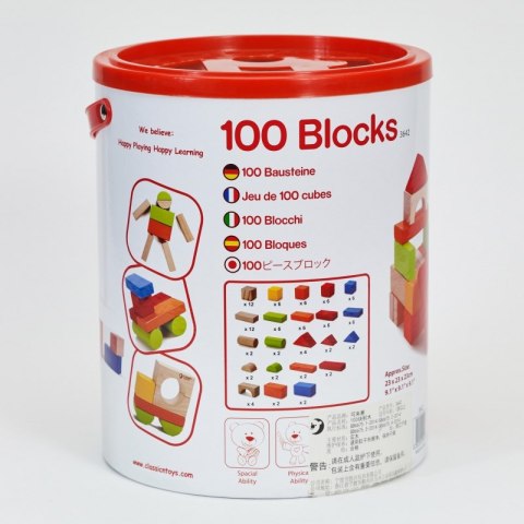 CLASSIC WORLD Drewniane Klocki 100 el. Classic World