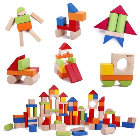 CLASSIC WORLD Drewniane Klocki 100 el. Classic World