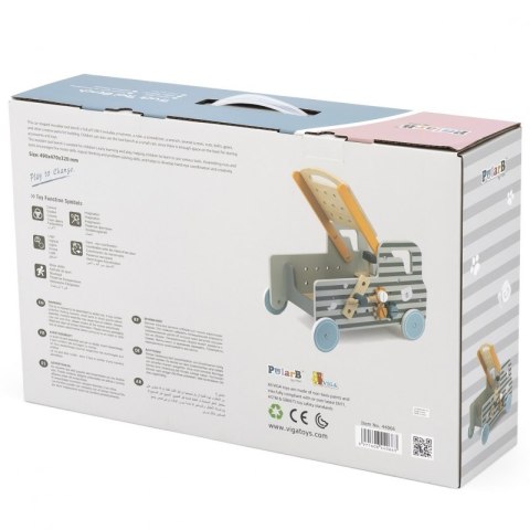 VIGA PolarB Drewniane Auto z Narzędziami Warsztat Majsterkowicza Samochód Viga Toys