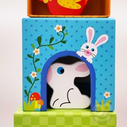 WOOPIE GREEN Układanka Kostki Farma w Pudełkach + Figurki 10 el. Woopie