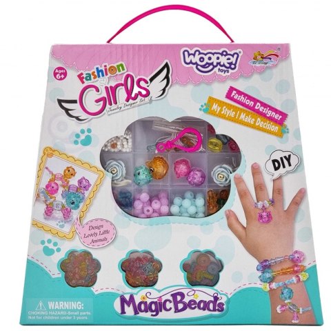 WOOPIE Zestaw do Robienia Biżuteri Bransoletek Wisiorków Pierścionków Kolczyków ze Zwierzątkami Woopie