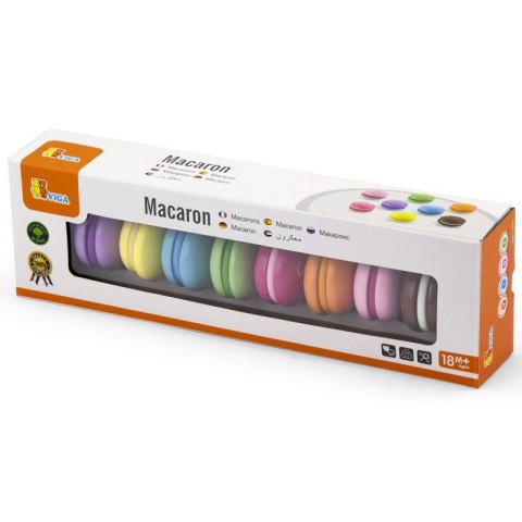 Drewniany Ciastka Zestaw kolorowych makaroników Viga Toys 8 sztuk Viga Toys Drewniany Ciastka Zestaw kolorowych makaroników Viga Toys 8 sztuk Viga Toys