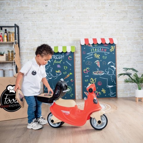 SMOBY Skuter Retro z bagażnikiem Dostawca jedzenia Smoby SMOBY Skuter Retro z bagażnikiem Dostawca jedzenia Smoby
