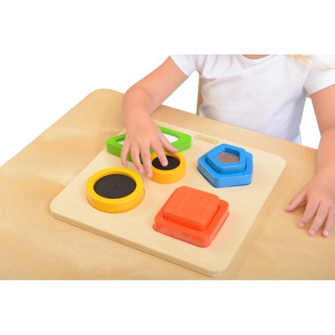 Drewniany Sorter Kształtów Materiałów Faktury Powierzchni Masterkidz Masterkidz Drewniany Sorter Kształtów Materiałów Faktury Powierzchni Masterkidz Masterkidz