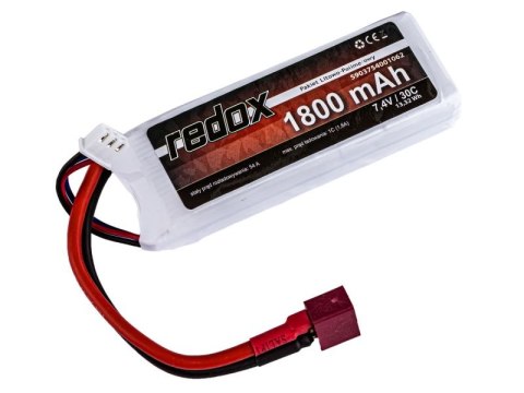 Pakiet Akumulator LiPo Redox 1800 mAh 7,4V 30C Redox