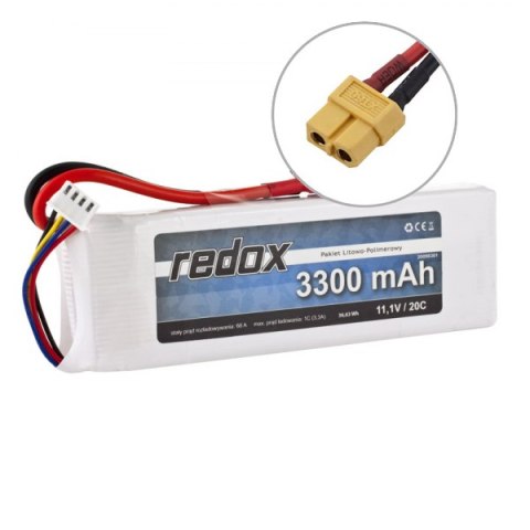 Pakiet LiPo Akumulator Redox 3300 mAh 11,1V 20C Redox