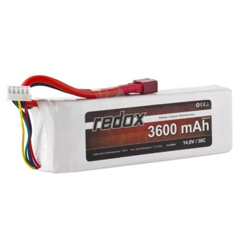 Pakiet LiPo Akumulator Redox 3600 mAh 14,8V 30C XT-60 Redox