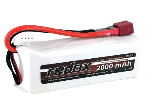 Redox ASG 2000 mAh 11,1V 30C DEAN (scalony) - pakiet LiPo Redox