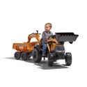 FALK Traktor Case IH Backhoe Pomarańczowy z Przyczepką Ruchoma Łyżka od 3 Lat FALK FALK Traktor Case IH Backhoe Pomarańczowy z Przyczepką Ruchoma Łyżka od 3 Lat FALK