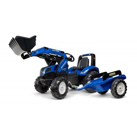 FALK Traktor New Holland na pedały z przyczepą i łyżką od 3 lat FALK