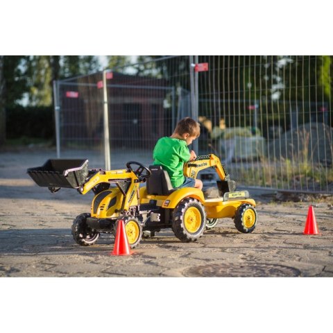 FALK Traktor na Pedały Koparka KOMATSU Łyżka + Przyczepa od 2 lat FALK FALK Traktor na Pedały Koparka KOMATSU Łyżka + Przyczepa od 2 lat FALK