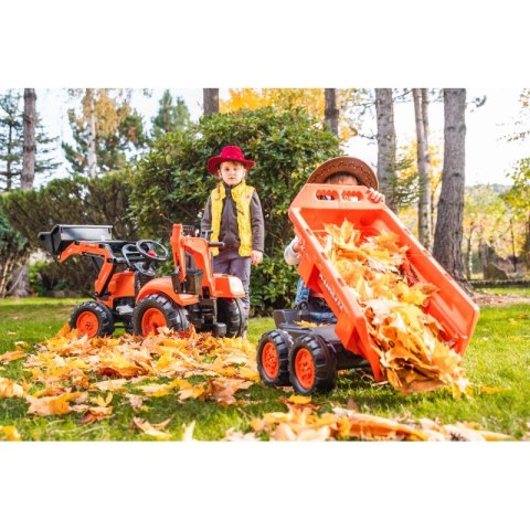 FALK Traktor z Przyczepą Maxi i Łyżką KUBOTA FALK FALK Traktor z Przyczepą Maxi i Łyżką KUBOTA FALK