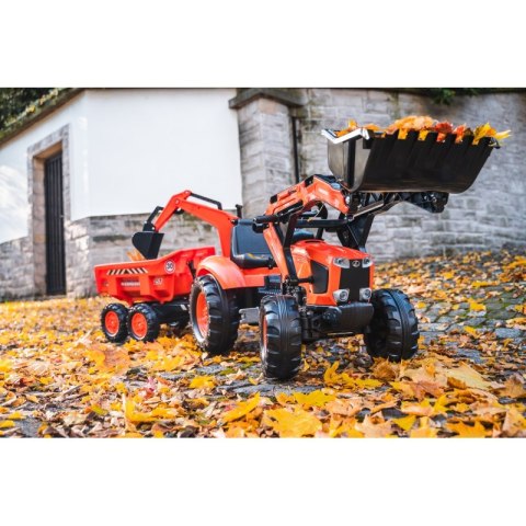 FALK Traktor z Przyczepą Maxi i Łyżką KUBOTA FALK FALK Traktor z Przyczepą Maxi i Łyżką KUBOTA FALK