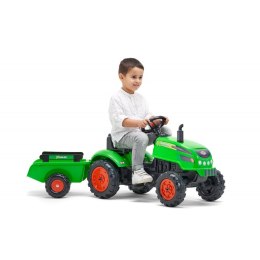 FALK Traktorek X Tractor Zielony z Przyczepką Klakson od 2 Lat FALK