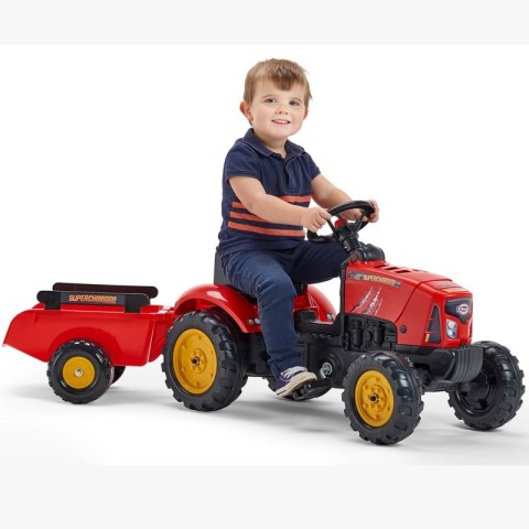 FALK Traktorek Red Supercharger Czerwony Otwierana Maska Od 2 Lat FALK FALK Traktorek Red Supercharger Czerwony Otwierana Maska Od 2 Lat FALK