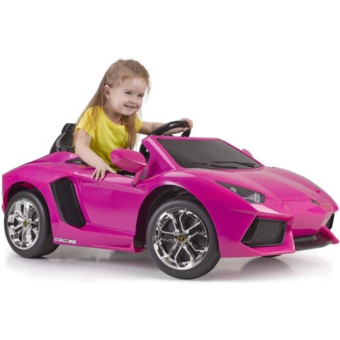 FEBER Lamborghini Aventador Pink samochód elektryczny 6V 3+ Feber FEBER Lamborghini Aventador Pink samochód elektryczny 6V 3+ Feber
