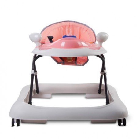 Chodzik z kierownicą - różowo szary SUN BABY Chodzik z kierownicą - różowo szary SUN BABY