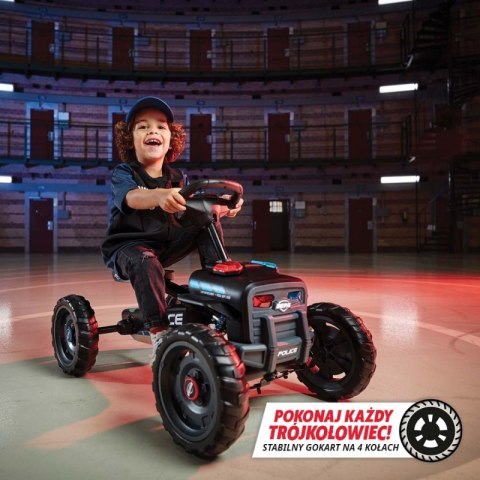 BERG Gokart na pedały Buzzy Police 2-5 lat do 30 kg Dźwięk + Światło Berg BERG Gokart na pedały Buzzy Police 2-5 lat do 30 kg Dźwięk + Światło Berg