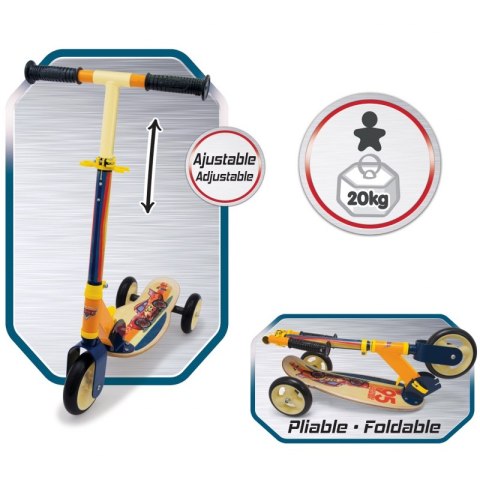 SMOBY Hulajnoga Trójkołowa Cars Auta Drewniana Smoby SMOBY Hulajnoga Trójkołowa Cars Auta Drewniana Smoby