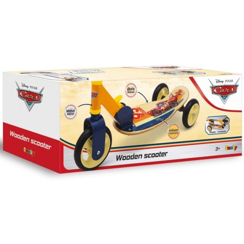 SMOBY Hulajnoga Trójkołowa Cars Auta Drewniana Smoby SMOBY Hulajnoga Trójkołowa Cars Auta Drewniana Smoby