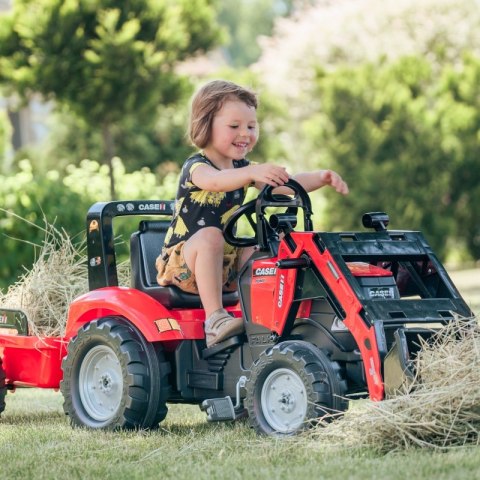 FALK Traktor Case na Pedały z Łyżką i Przyczepką Czerwony od 3 Lat FALK FALK Traktor Case na Pedały z Łyżką i Przyczepką Czerwony od 3 Lat FALK