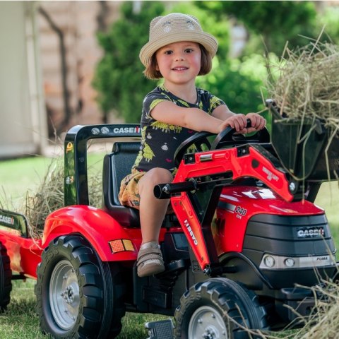 FALK Traktor Case na Pedały z Łyżką i Przyczepką Czerwony od 3 Lat FALK FALK Traktor Case na Pedały z Łyżką i Przyczepką Czerwony od 3 Lat FALK