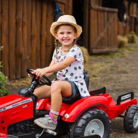 FALK Traktor Massey Ferguson Czerwony na Pedały z Przyczepką od 3 Lat FALK FALK Traktor Massey Ferguson Czerwony na Pedały z Przyczepką od 3 Lat FALK