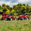 FALK Traktor Massey Ferguson Czerwony na Pedały z Przyczepką od 3 Lat FALK