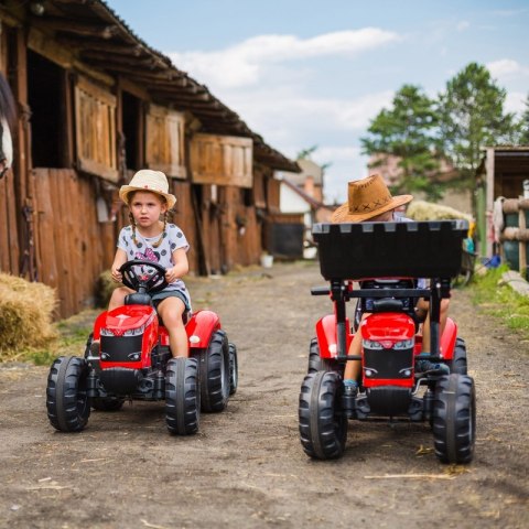 FALK Traktor Massey Ferguson Czerwony na Pedały z Przyczepką od 3 Lat FALK FALK Traktor Massey Ferguson Czerwony na Pedały z Przyczepką od 3 Lat FALK