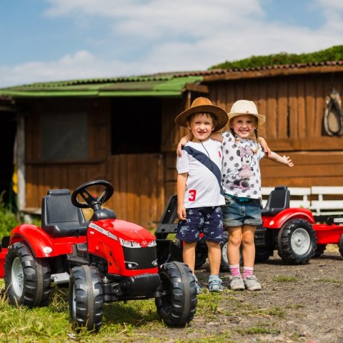 FALK Traktor Massey Ferguson Czerwony na Pedały z Przyczepką od 3 Lat FALK FALK Traktor Massey Ferguson Czerwony na Pedały z Przyczepką od 3 Lat FALK