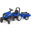 FALK Traktor na Pedały New Holland Duży z Przyczepką + Otwierana Maska od 2 lat FALK FALK Traktor na Pedały New Holland Duży z Przyczepką + Otwierana Maska od 2 lat FALK