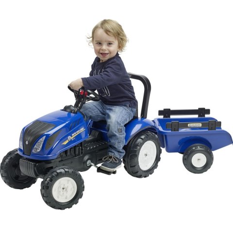FALK Traktor na Pedały New Holland Duży z Przyczepką + Otwierana Maska od 2 lat FALK FALK Traktor na Pedały New Holland Duży z Przyczepką + Otwierana Maska od 2 lat FALK
