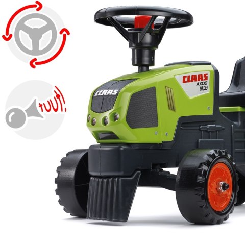 FALK Traktorek Baby Claas Axos 310 Zielony z Przyczepką od 1 roku FALK FALK Traktorek Baby Claas Axos 310 Zielony z Przyczepką od 1 roku FALK