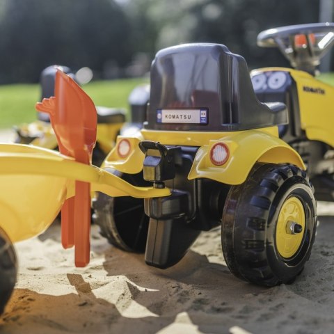 FALK Traktorek Baby Komatsu Żółty z Przyczepką + akc. od 1 roku FALK FALK Traktorek Baby Komatsu Żółty z Przyczepką + akc. od 1 roku FALK