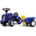FALK Traktorek Baby New Holland Niebieski z Przyczepką + akc. od 1 roku FALK FALK Traktorek Baby New Holland Niebieski z Przyczepką + akc. od 1 roku FALK