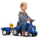 FALK Traktorek Baby New Holland Niebieski z Przyczepką + akc. od 1 roku FALK FALK Traktorek Baby New Holland Niebieski z Przyczepką + akc. od 1 roku FALK