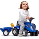 FALK Traktorek Baby New Holland Niebieski z Przyczepką + akc. od 1 roku FALK FALK Traktorek Baby New Holland Niebieski z Przyczepką + akc. od 1 roku FALK