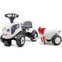 FALK Traktorek Baby Valtra Biały z Przyczepką + akc. od 1 roku FALK