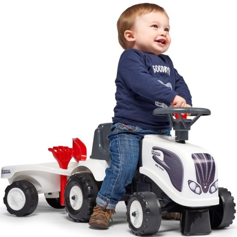FALK Traktorek Baby Valtra Biały z Przyczepką + akc. od 1 roku FALK FALK Traktorek Baby Valtra Biały z Przyczepką + akc. od 1 roku FALK