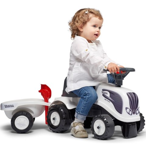 FALK Traktorek Baby Valtra Biały z Przyczepką + akc. od 1 roku FALK FALK Traktorek Baby Valtra Biały z Przyczepką + akc. od 1 roku FALK