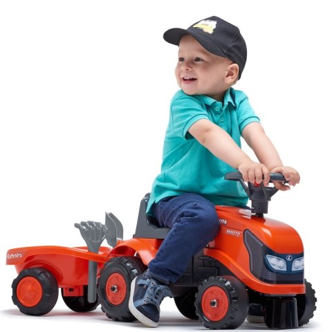FALK Traktorek Kubota Pomarańczowy z Przyczepką + akc. od 1 roku FALK FALK Traktorek Kubota Pomarańczowy z Przyczepką + akc. od 1 roku FALK