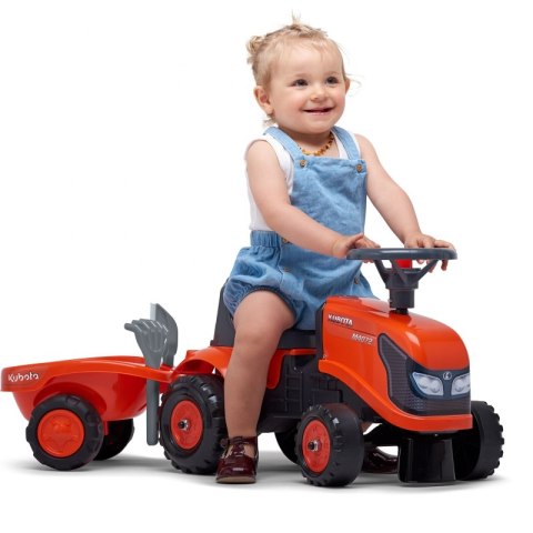 FALK Traktorek Kubota Pomarańczowy z Przyczepką + akc. od 1 roku FALK FALK Traktorek Kubota Pomarańczowy z Przyczepką + akc. od 1 roku FALK