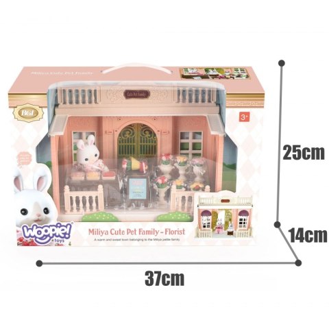 WOOPIE Domek dla Lalek Rodzina Krolików Kwiaciarnia + Figurki 4 szt. Woopie WOOPIE Domek dla Lalek Rodzina Krolików Kwiaciarnia + Figurki 4 szt. Woopie