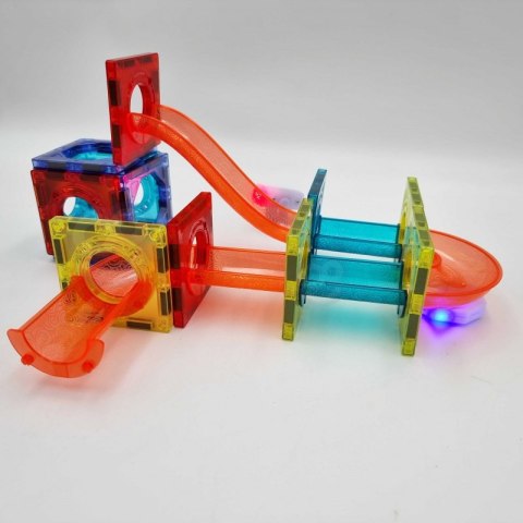 WOOPIE Klocki Magnetyczne Tor Kulkowy Świetlny 49 el. Woopie WOOPIE Klocki Magnetyczne Tor Kulkowy Świetlny 49 el. Woopie