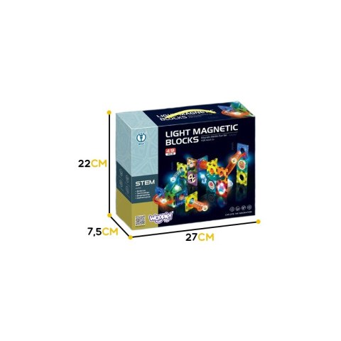 WOOPIE Klocki Magnetyczne Tor Kulkowy Świetlny 49 el. Woopie WOOPIE Klocki Magnetyczne Tor Kulkowy Świetlny 49 el. Woopie